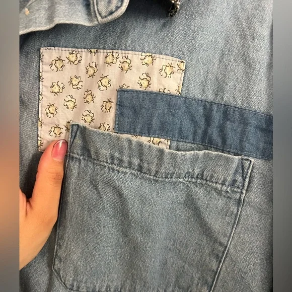 Cotton On Denim Button-Up Shirt - Picture 3 of 4